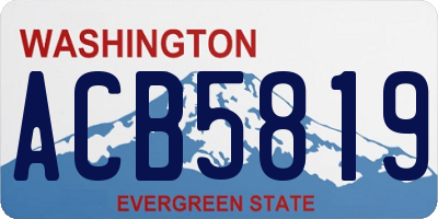 WA license plate ACB5819