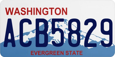 WA license plate ACB5829