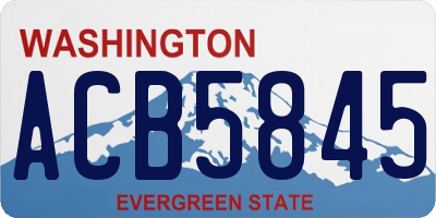 WA license plate ACB5845