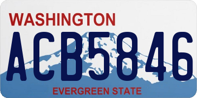 WA license plate ACB5846