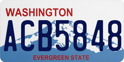 WA license plate ACB5848