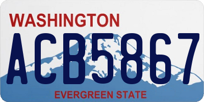 WA license plate ACB5867