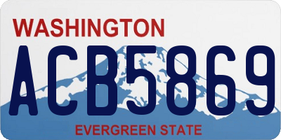 WA license plate ACB5869