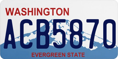 WA license plate ACB5870
