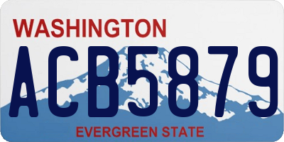 WA license plate ACB5879