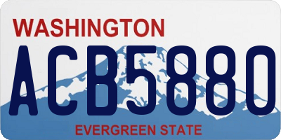 WA license plate ACB5880