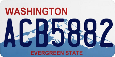 WA license plate ACB5882