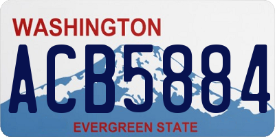 WA license plate ACB5884