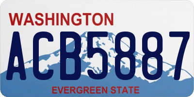 WA license plate ACB5887