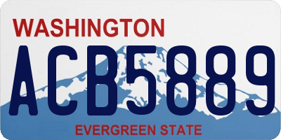 WA license plate ACB5889