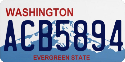 WA license plate ACB5894