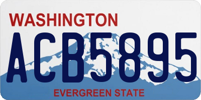 WA license plate ACB5895