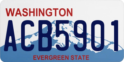 WA license plate ACB5901