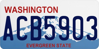 WA license plate ACB5903