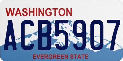 WA license plate ACB5907
