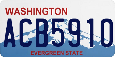 WA license plate ACB5910