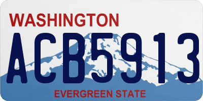 WA license plate ACB5913