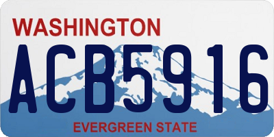 WA license plate ACB5916