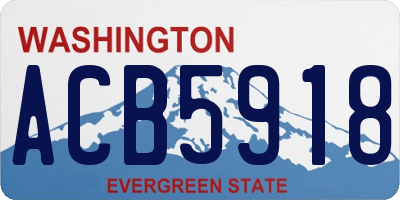 WA license plate ACB5918