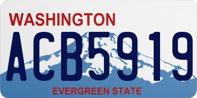 WA license plate ACB5919