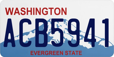 WA license plate ACB5941