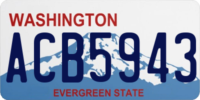 WA license plate ACB5943