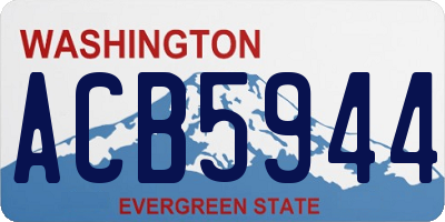 WA license plate ACB5944
