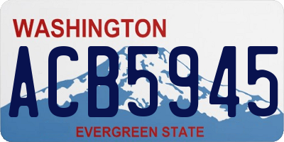 WA license plate ACB5945
