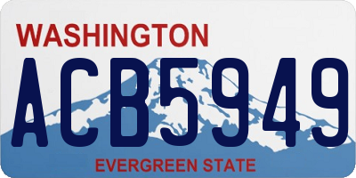 WA license plate ACB5949