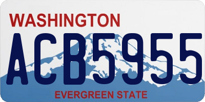 WA license plate ACB5955