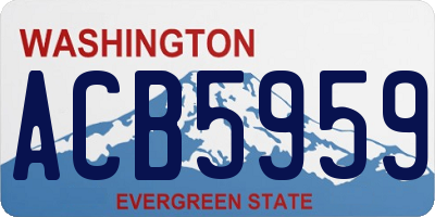 WA license plate ACB5959