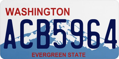 WA license plate ACB5964