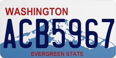 WA license plate ACB5967