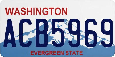 WA license plate ACB5969