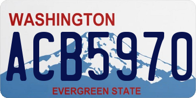 WA license plate ACB5970