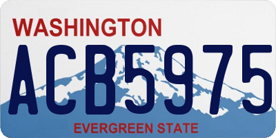 WA license plate ACB5975