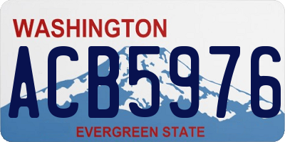 WA license plate ACB5976