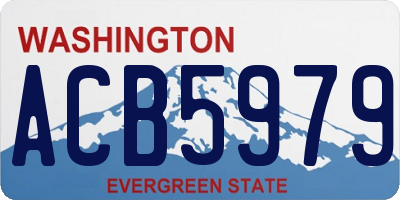 WA license plate ACB5979
