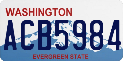 WA license plate ACB5984