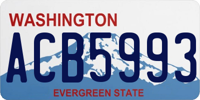 WA license plate ACB5993