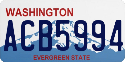 WA license plate ACB5994