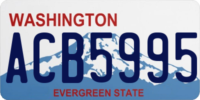 WA license plate ACB5995