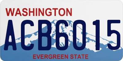 WA license plate ACB6015