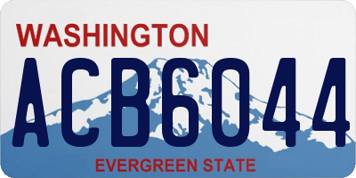 WA license plate ACB6044