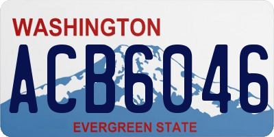 WA license plate ACB6046