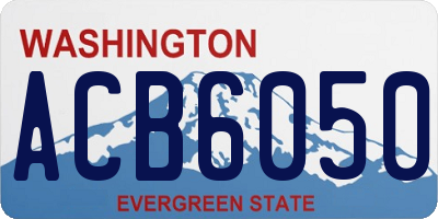 WA license plate ACB6050