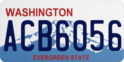 WA license plate ACB6056