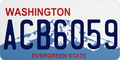 WA license plate ACB6059
