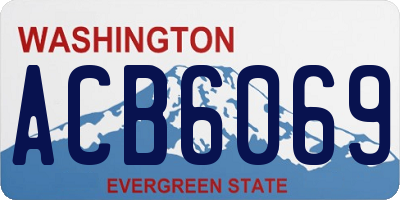 WA license plate ACB6069