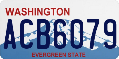 WA license plate ACB6079